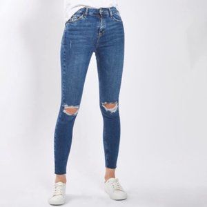 Topshop Moto Jamie High Rise Distressed Jeans 26